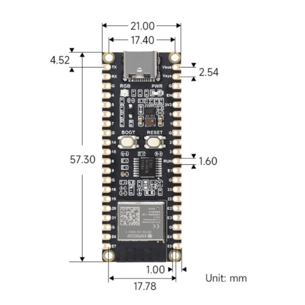 ESP32-C6 Microcontroller, WiFi 6 Development Board, - Image 2