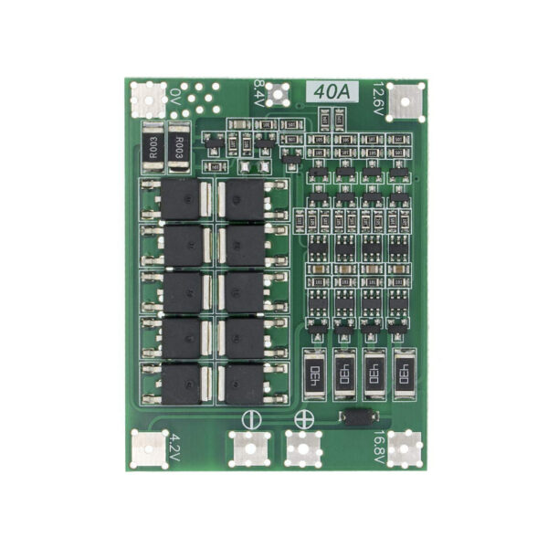 Lithium Battery Charger BMS 18650 Protection Module Circuit 4S, 40A - Image 2