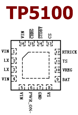 TP5100 Lithium Battery Charge Management Chip 2 TP5100 Lithium Battery Charge Management Chip - Image 2