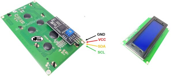 20X4 2004 Character LCD Display with Blue Color Backlight /i2c - Image 2