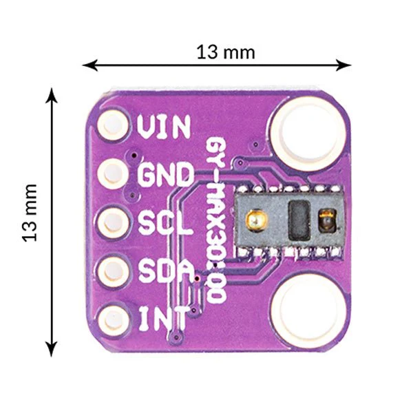 MAX30100 Heart Rate and Oximeter Sensor 2 MAX30100 Heart Rate and Oximeter Sensor - Image 2
