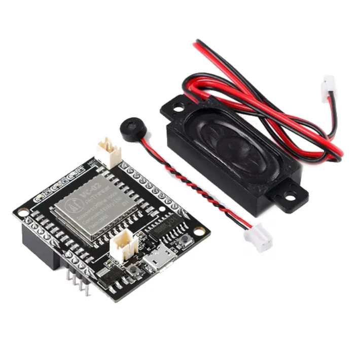 Ai-Thinker NodeMCU VC-02 Offline Speech Recognition voice Module 1 Ai-Thinker VC-02 Offline Speech Recognition Control Module The VC-02-Kit is a development board for the Voice Recognition Module, sharing the same design as the VC-01-Kit. It features an integrated CH340C USB-to-serial chip for debugging and upgrading, with added functionality like wake-up light, cold, and cooling lamp control, along with status indicators for easy debugging and control. Developed by Shenzhen Ai-Thinker Technology Co., Ltd., the Ai-Thinker VC-02 is a cost-effective offline speech recognition solution that uses the US516P6 voice chip from Unisound. This VC02 voice module offers deep integration of offline recognition algorithms, providing an ultra-low-cost speech recognition solution for embedded applications. It is ideal for smart homes, small household appliances, 86 boxes, toys, lamps, and more, enabling reliable voice control without internet connectivity. The US516P6 chip features a 32-bit RISC architecture, DSP instructions for signal processing, an FPU unit for floating-point operations, and an FFT accelerator. The VC02 module supports 150 local offline commands and a lightweight RTOS system, making it easy to customize with a variety of peripheral interfaces. Whether you are building automation systems or interactive electronics projects, the VC02 delivers efficient offline voice recognition performance. Features All GPIOs can be set up as external interrupt inputs and wake-up sources One full-duplex UART with a maximum speed of 3Mbps Supports I2C, DAC, PWM, and multiple interfaces Includes 242KB of high-speed SRAM Equipped with 2MB FLASH memory Dual-channel DAC output support 32-bit RISC core running at 240MHz Supports DSP instruction set and FPU for floating-point operations Reliable offline speech recognition support in the VC02 module Suitable for smart home and embedded AI applications using the Ai-Thinker VC-02