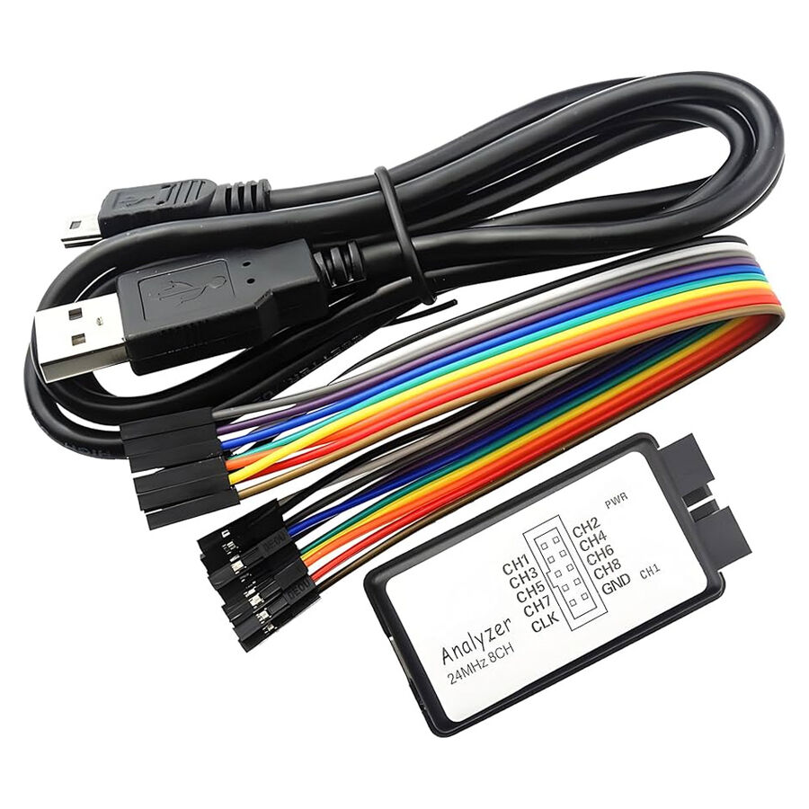 USB Logic Analyzer 24MHz 8 Channel 24M/seconds Logic Analyzer Debugger For ARM FPGA Logic Analyzer Logic 24M 8CH 1 USB Logic Analyzer - 24MHz/8-Channel