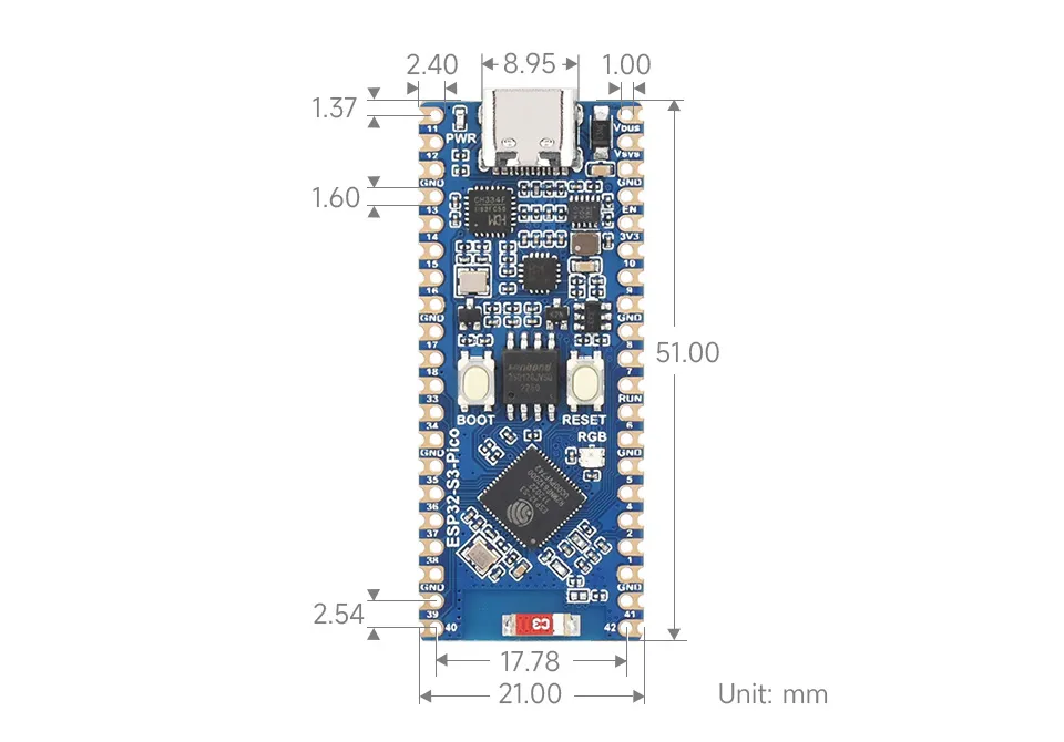 Waveshare ESP32-S3-Pico M 3 Waveshare ESP32-S3-Pico M - Image 3